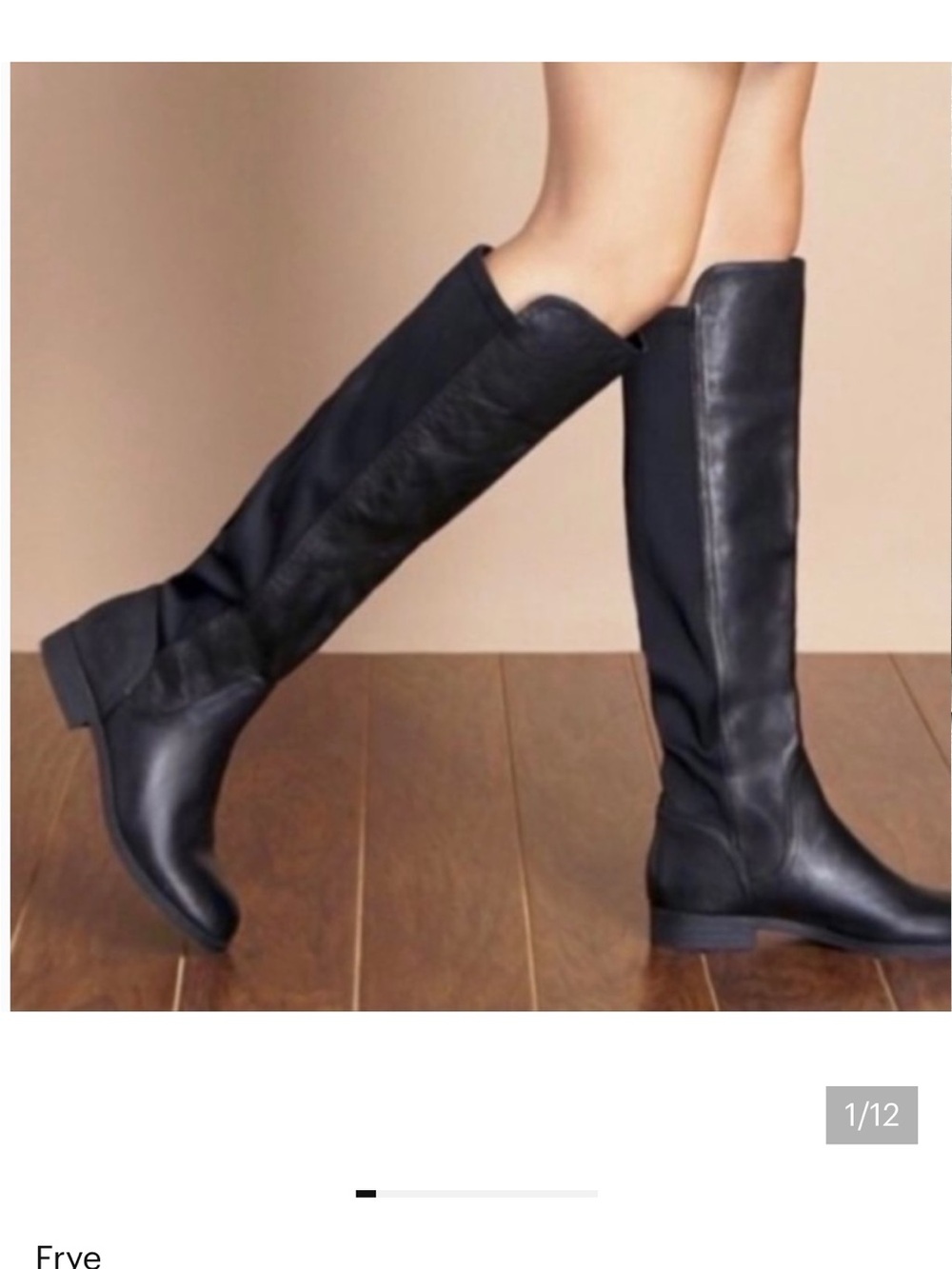 Frye Molly Black Leather Over-the-Knee Riding Boots